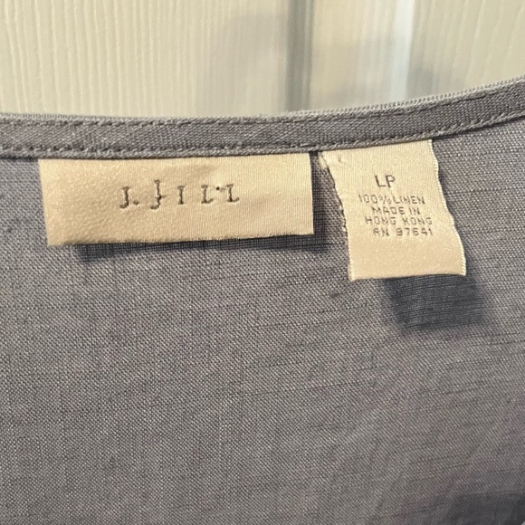 Linen maxi dress with embroidered panel, self-tie, pocket, EUC - Picture 6 of 6